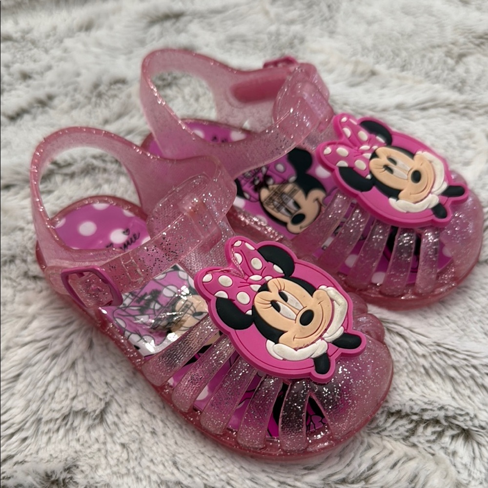 Disney Pink Glitter Minnie Mouse Sandals